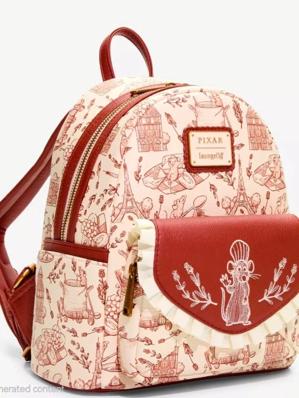 Loungefly Disney Pixar Ratatouille Scenic Allover Print Mini Backpack NWT